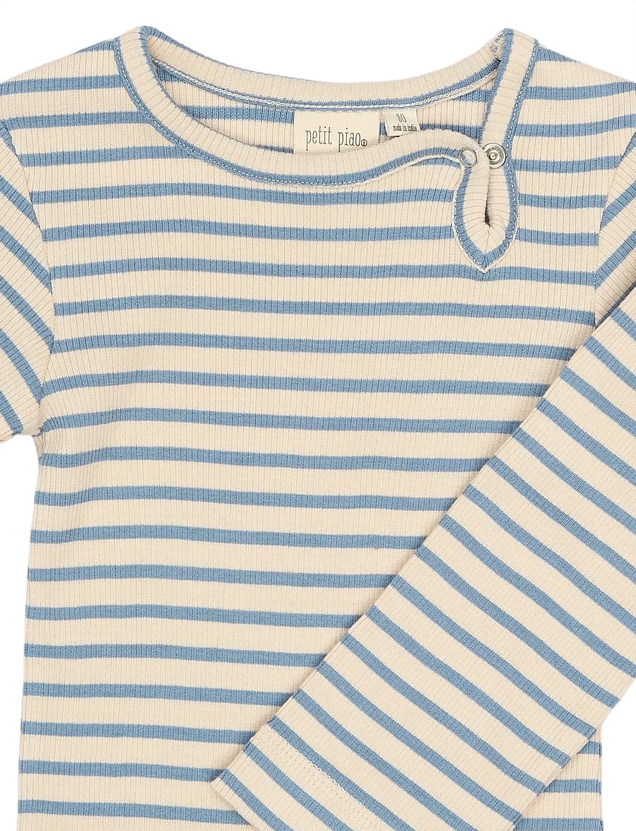 Petit Piao - PPSky L_S Jumpsuit - langärmelig - infinity striped - 2