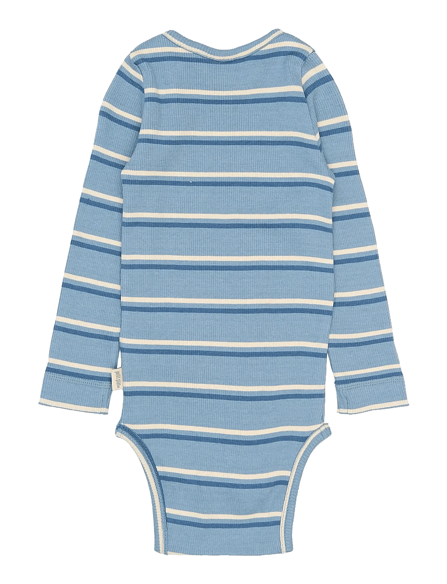 Petit Piao - PPElis L_S Body - langerma samfellur - infinity striped - 1