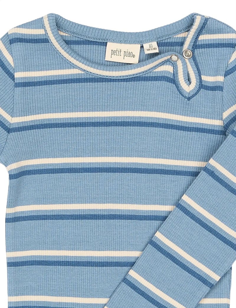 Petit Piao - PPElis L_S Body - langärmelige bodys - infinity striped - 2