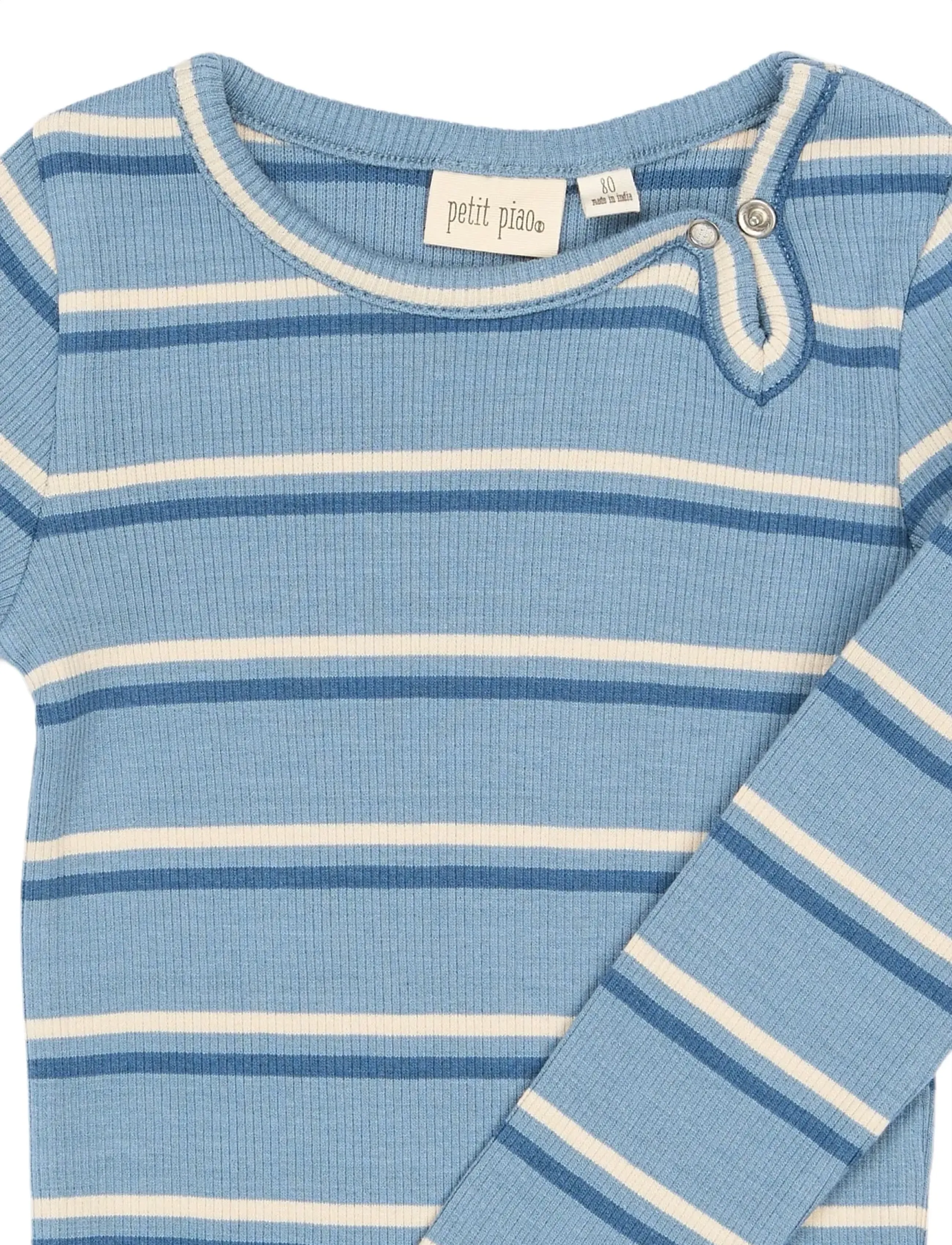 Petit Piao - PPElis L_S Body - long-sleeved bodies - infinity striped - 2