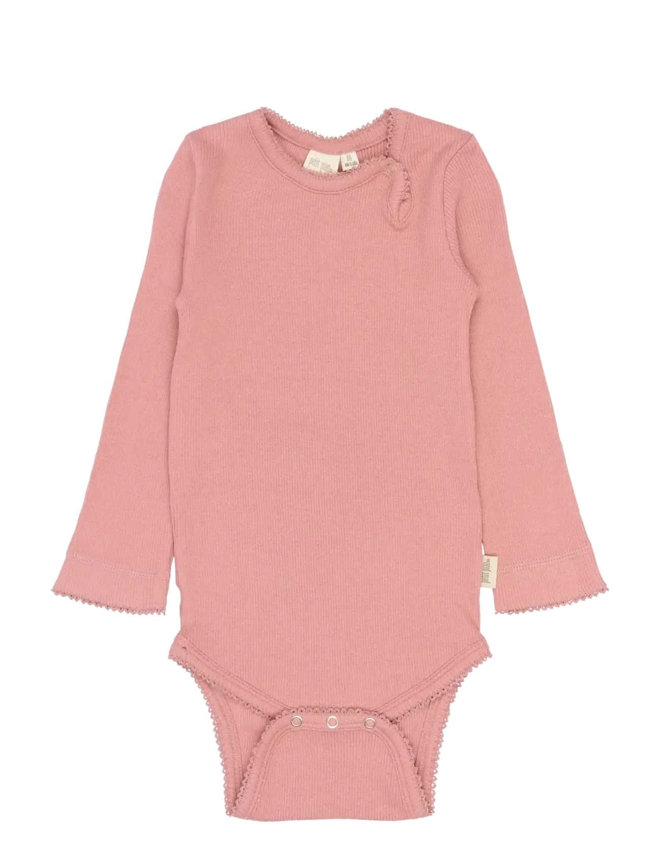 Petit Piao PPSea L_S Body - Baby 44-92 - DUSTY ROSE / pink/rose