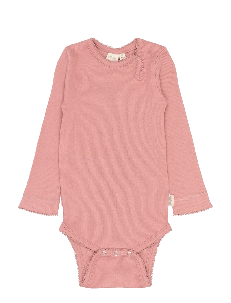 Petit Piao - PPSea L_S Body - langærmede bodyer - dusty rose - 0