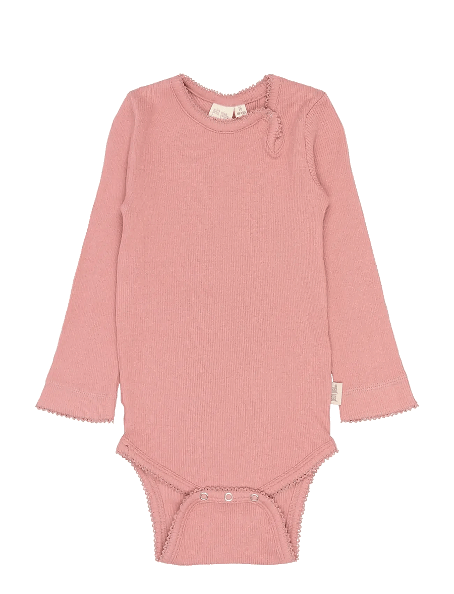 Petit Piao - PPSea L_S Body - langærmede bodyer - dusty rose - 0