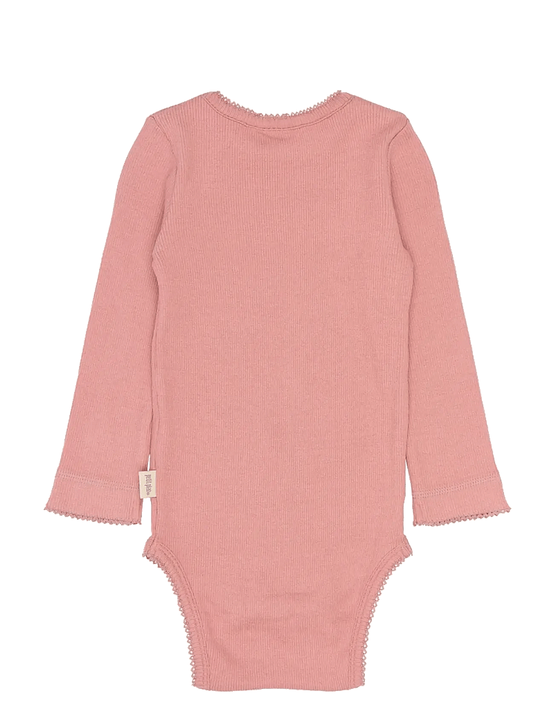 Petit Piao - PPSea L_S Body - langærmede bodyer - dusty rose - 1