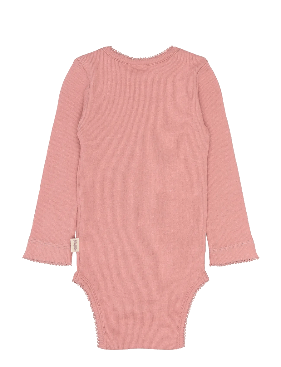 Petit Piao - PPSea L_S Body - langærmede bodyer - dusty rose - 1