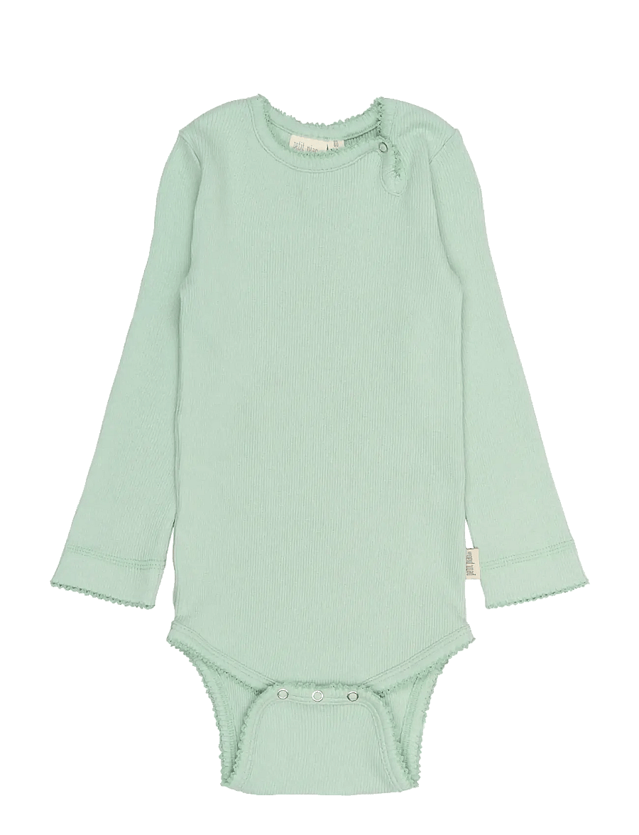 Petit Piao - PPSea L_S Body - langermede bodyer - frosty green - 0
