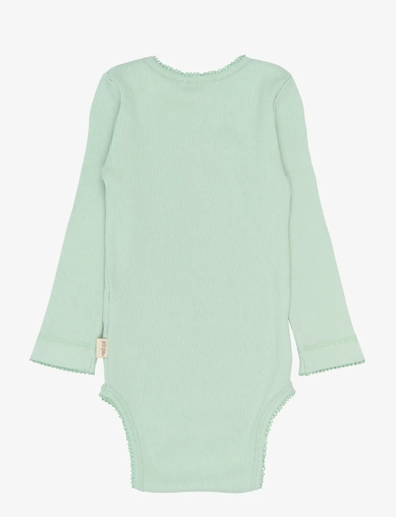 Petit Piao - PPSea L_S Body - langærmede bodyer - frosty green - 1