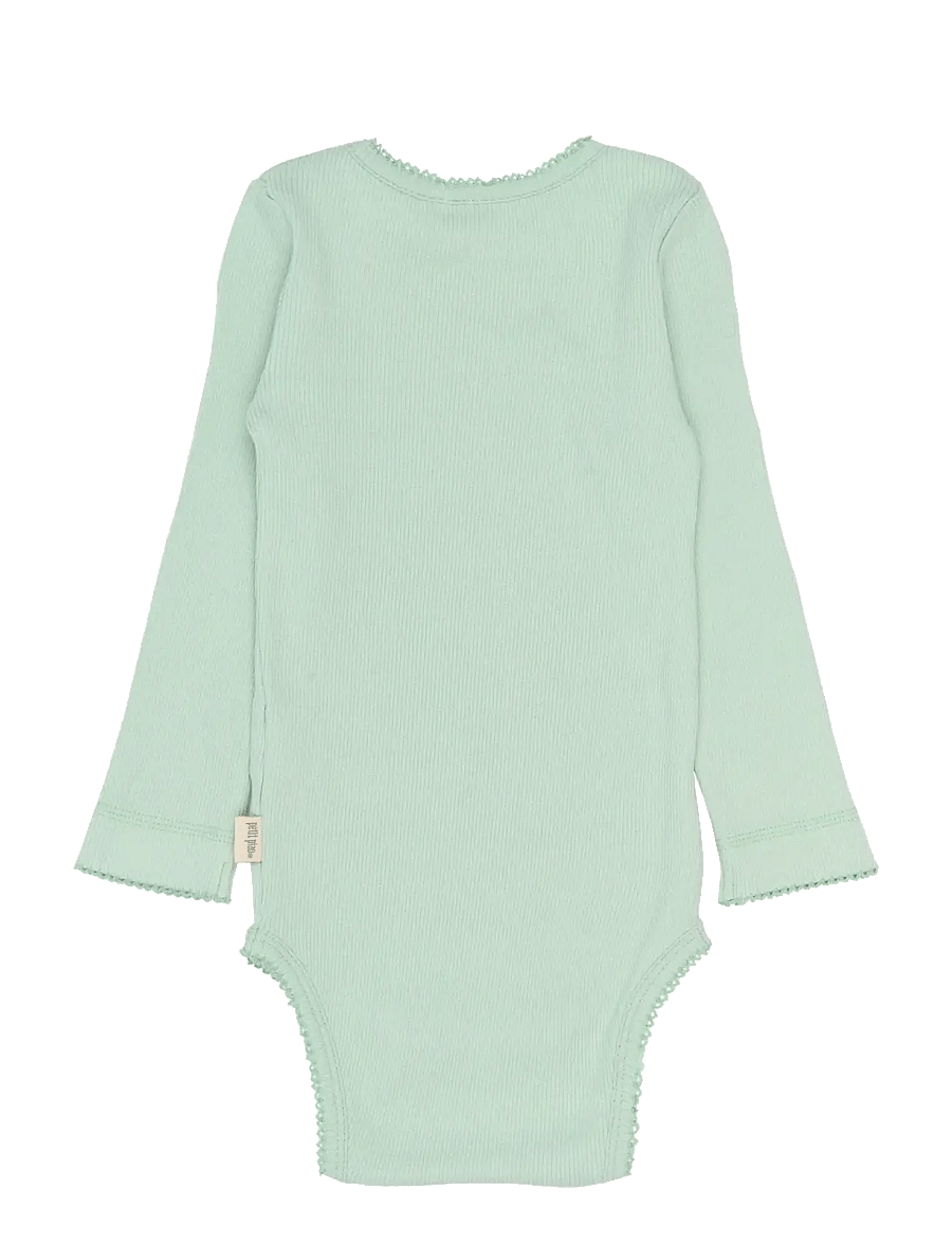 Petit Piao - PPSea L_S Body - langermede bodyer - frosty green - 1