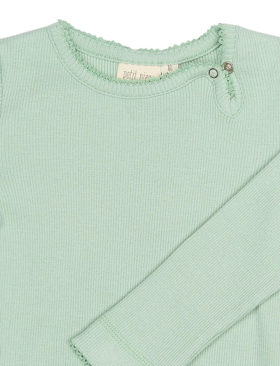 Petit Piao - PPSea L_S Body - langermede bodyer - frosty green - 2
