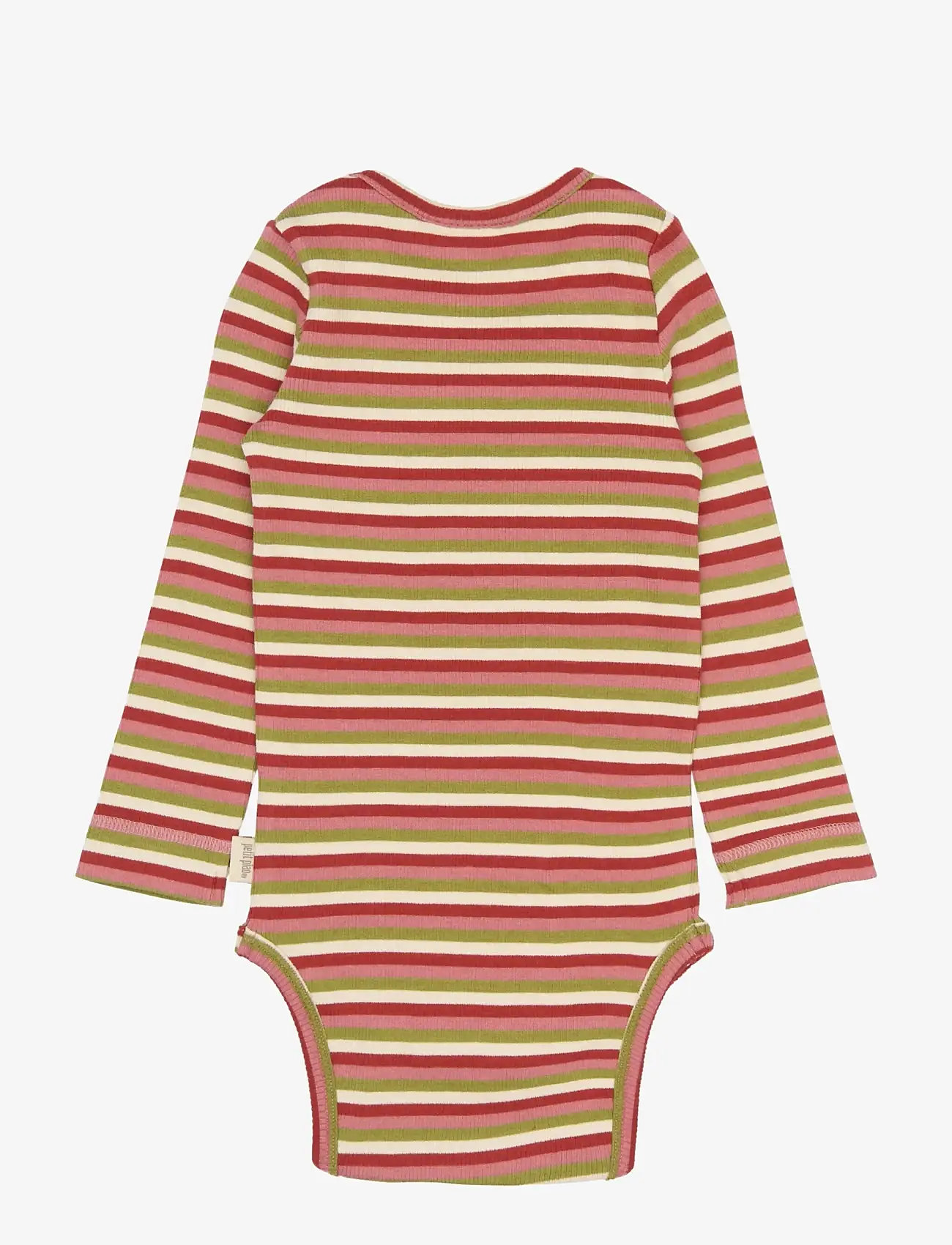 Petit Piao - PPSong L_S Body - langærmede bodyer - dusty rose multistriped - 1