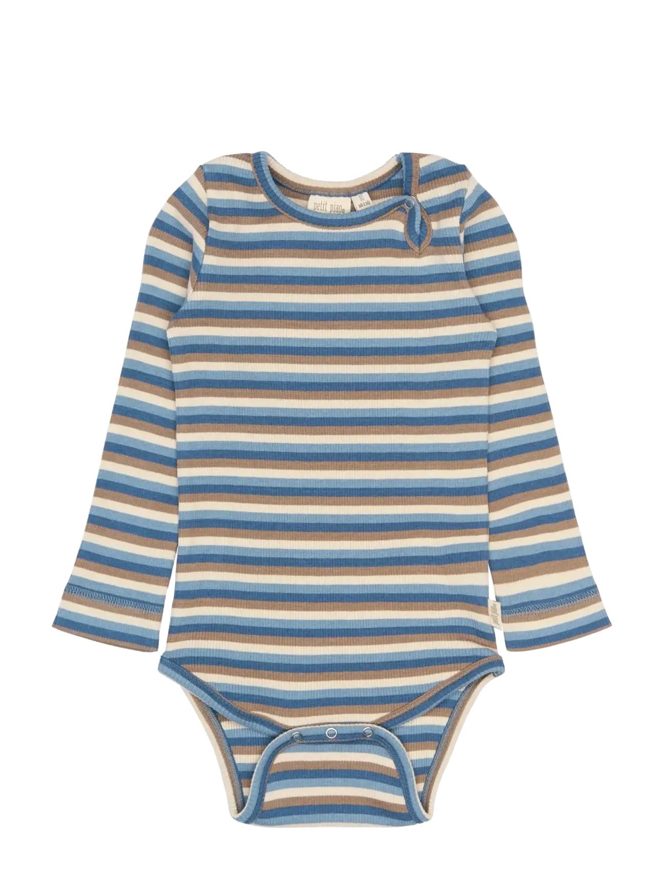 Petit Piao PPSong L_S Body - Baby 44-92 - INFINITY MULTISTRIPED / multi
