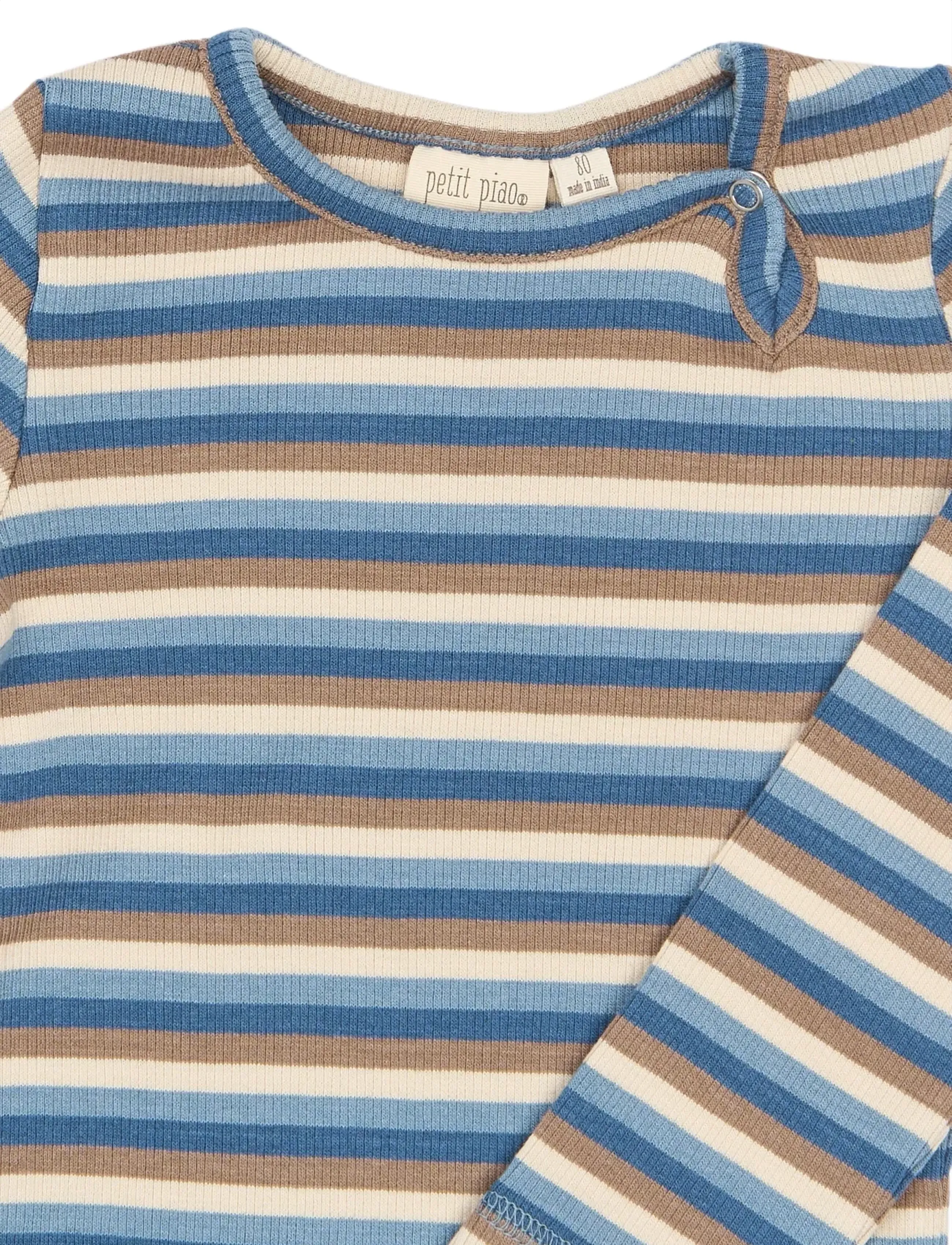 Petit Piao - PPSong L_S Body - langærmede bodyer - infinity multistriped - 3
