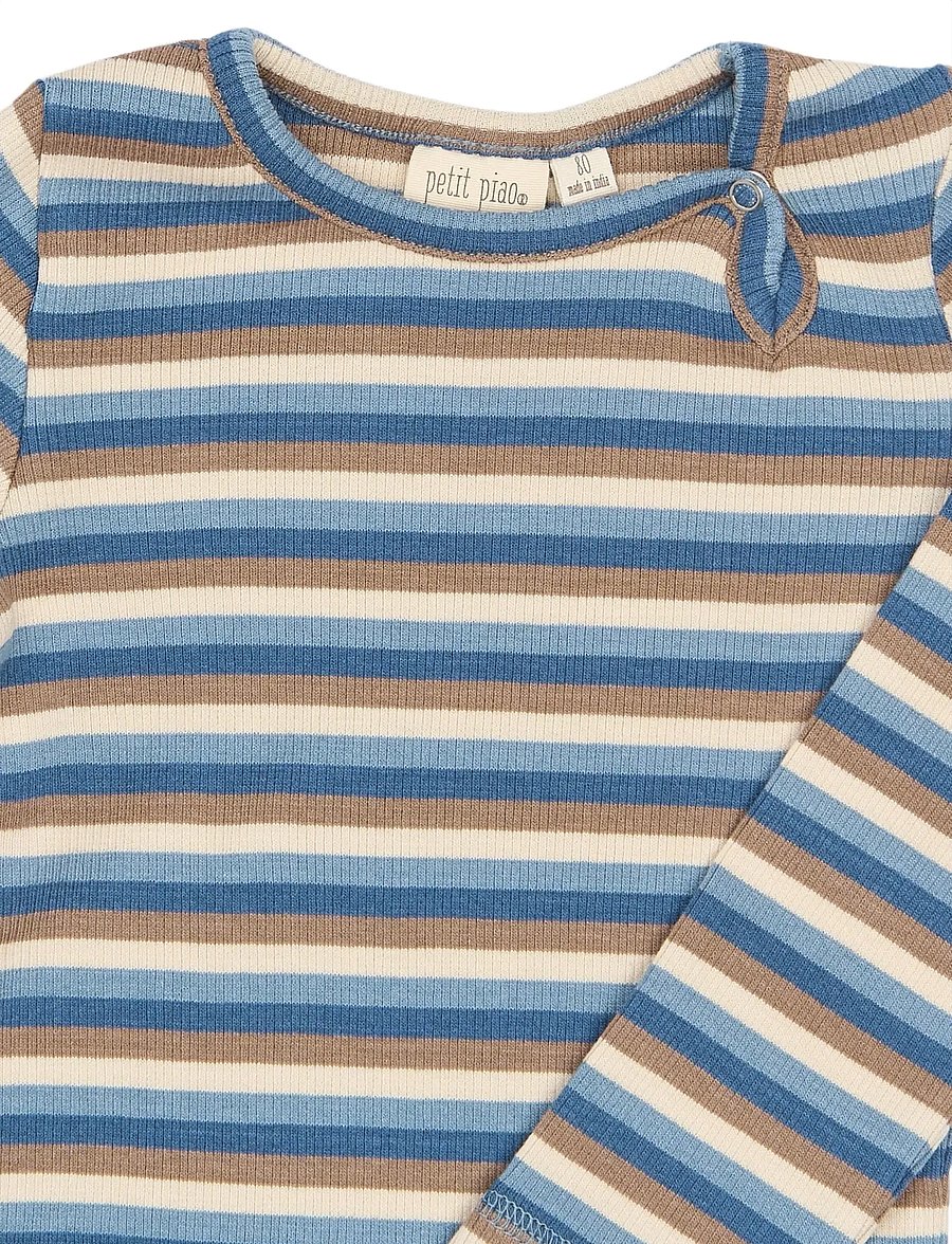 Petit Piao - PPSong L_S Body - langærmede bodyer - infinity multistriped - 3
