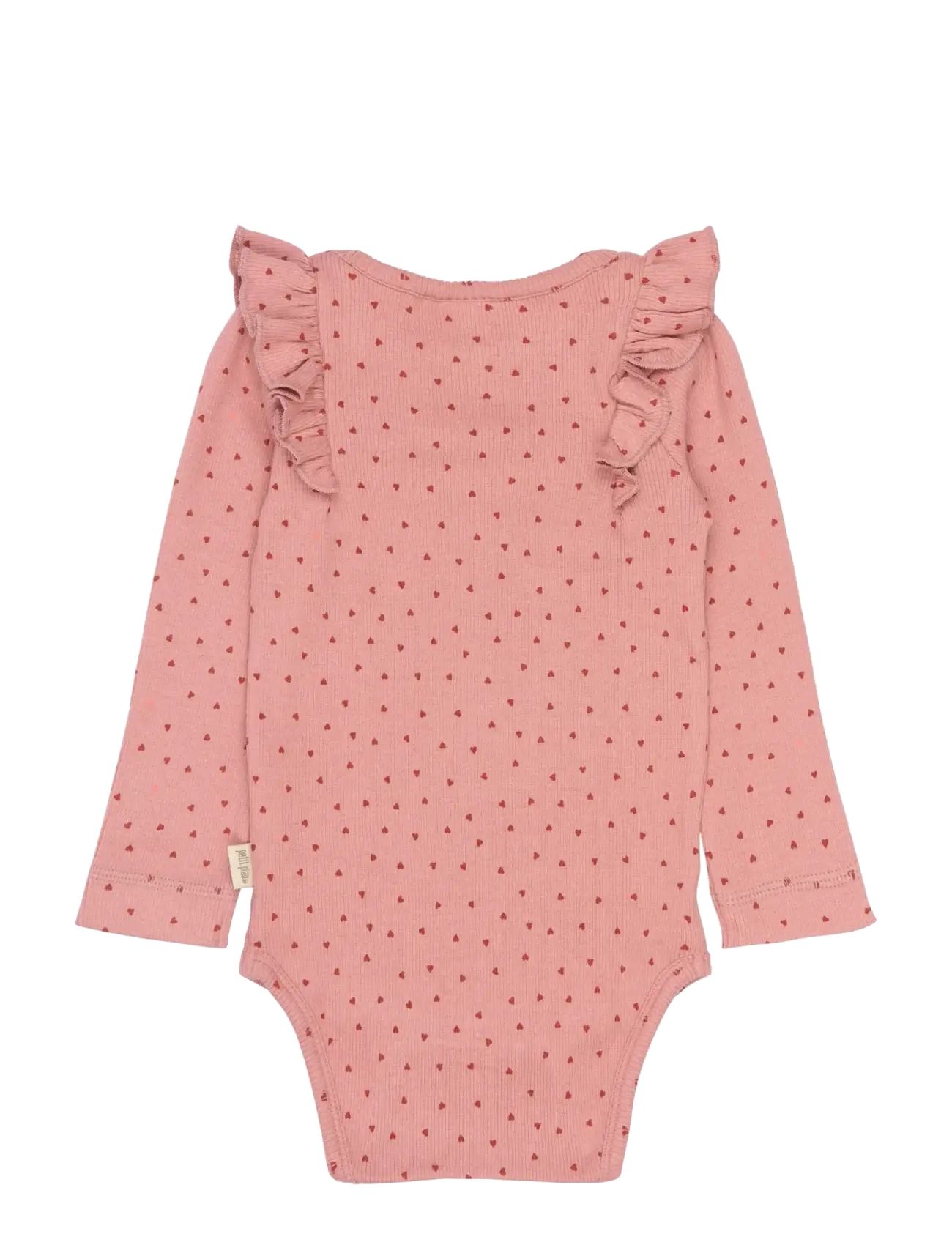 Petit Piao - PPSonja L_S Body - long-sleeved bodies - dusty rose heart aop - 1
