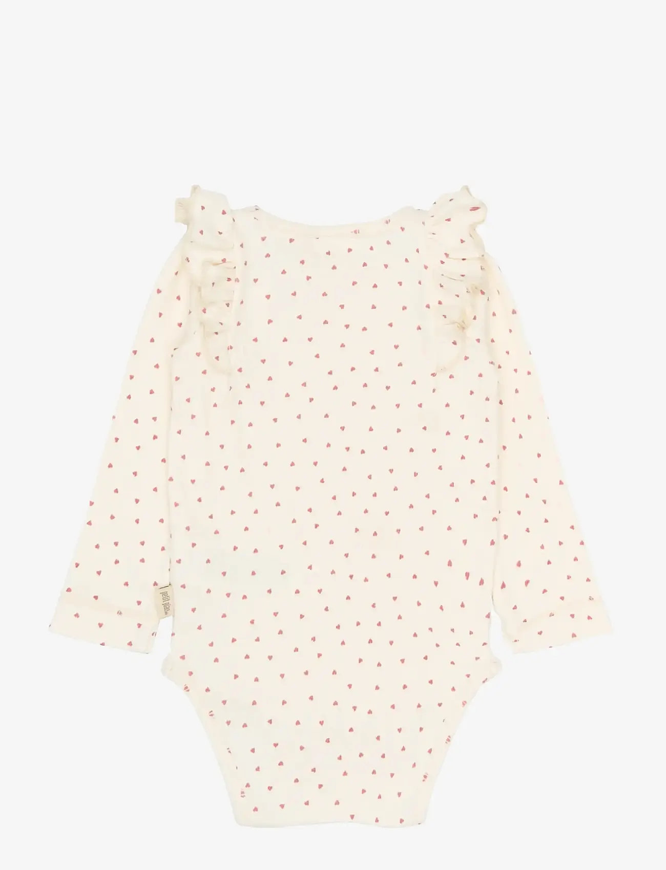 Petit Piao - PPSonja L_S Body - pikkade varrukatega bodid - eggnog heart aop - 2