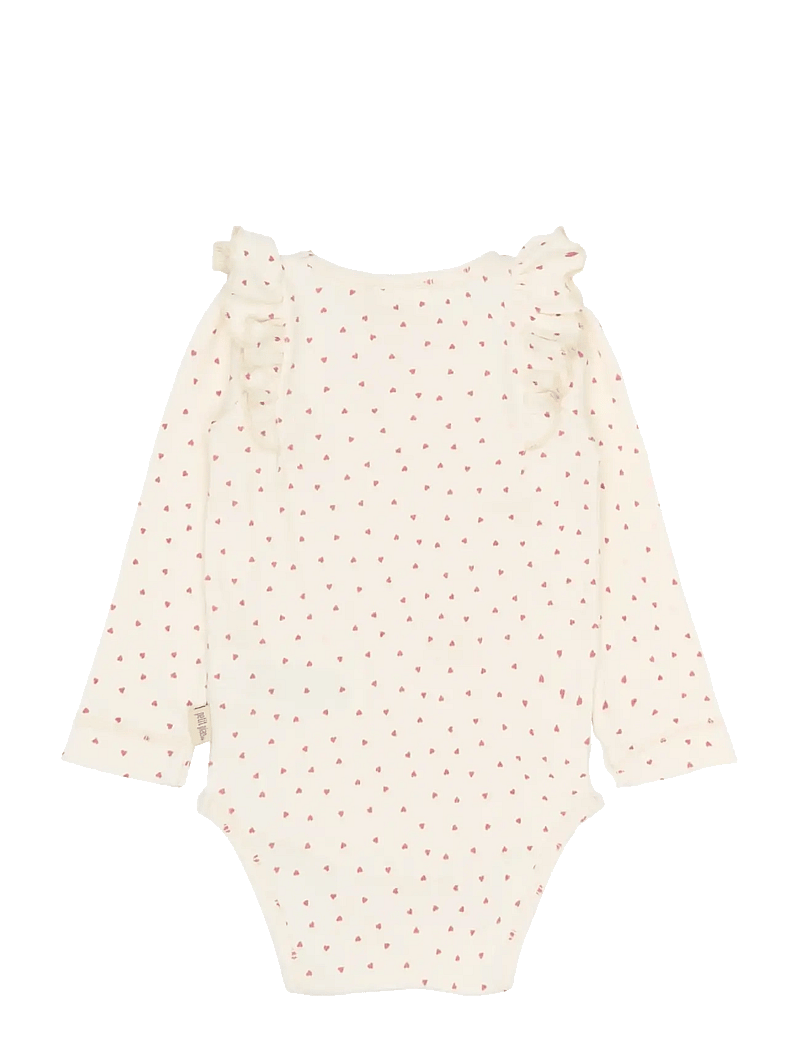 Petit Piao - PPSonja L_S Body - pikkade varrukatega bodid - eggnog heart aop - 2