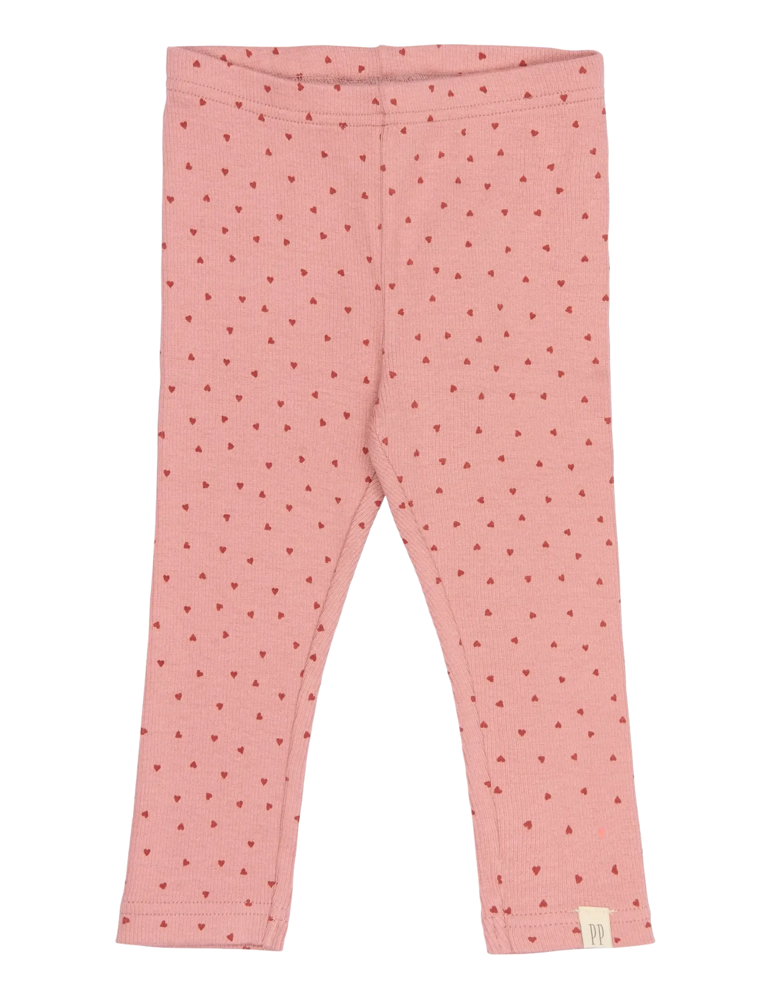 Petit Piao PPSonja Leggings - Kläder - DUSTY ROSE HEART AOP / pink/rose