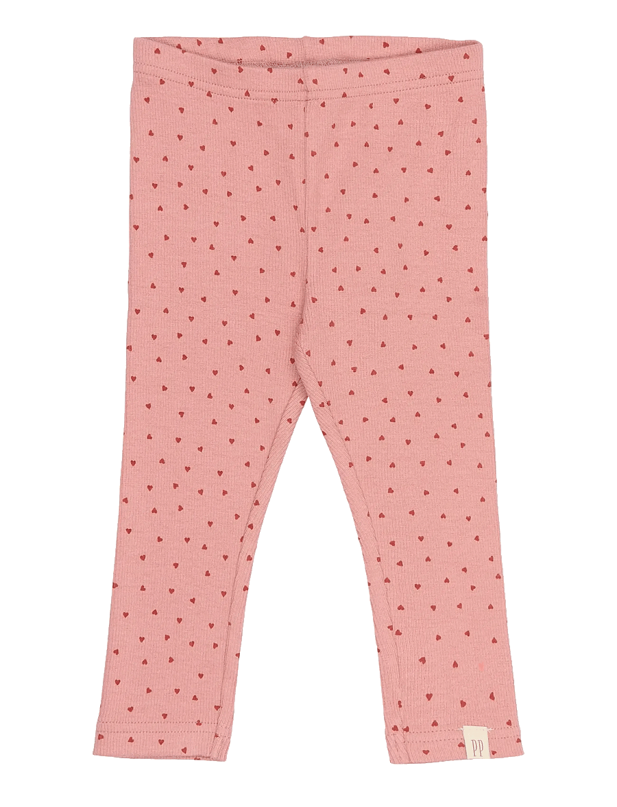 Petit Piao - PPSonja Leggings - leggings - dusty rose heart aop - 0