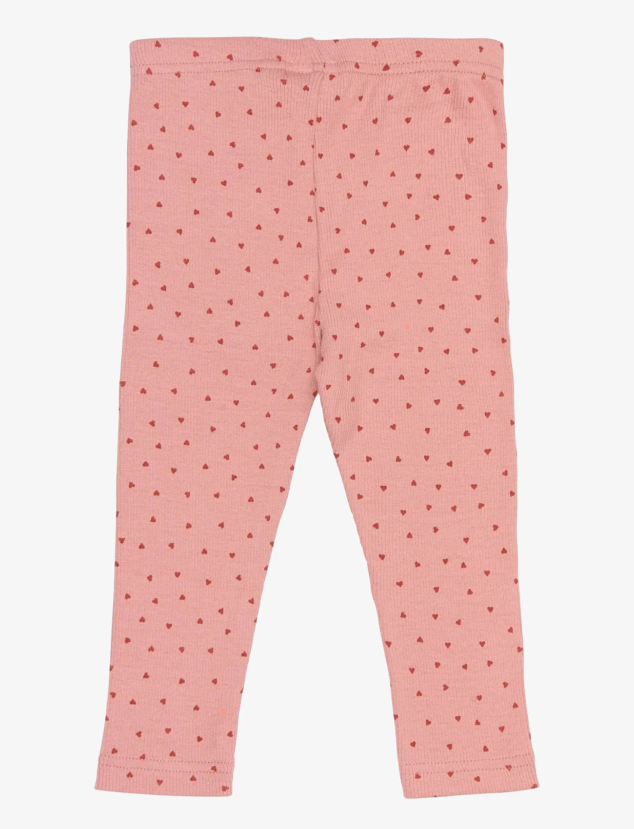 Petit Piao - PPSonja Leggings - leggings - dusty rose heart aop - 1