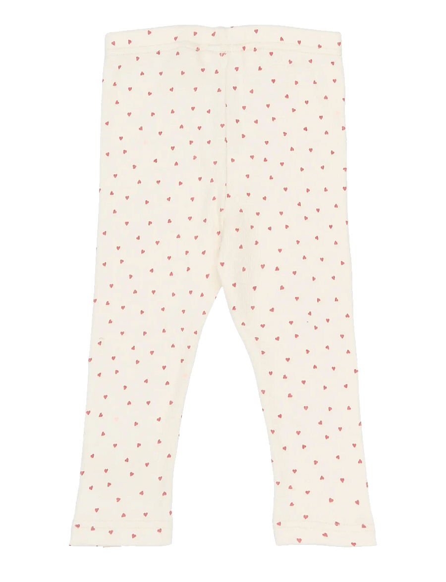 Petit Piao - PPSonja Leggings - leggings - eggnog heart aop - 2