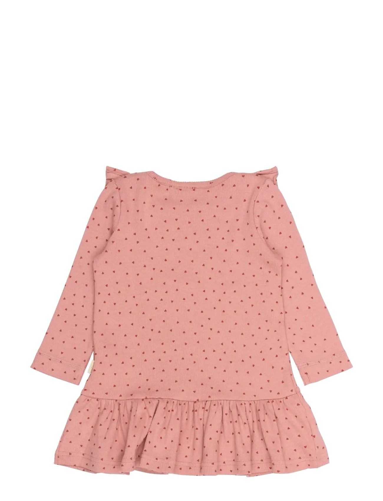 Petit Piao - PPSonja L_S Dress - pikkade varrukatega vabaaja kleidid - dusty rose heart aop - 2
