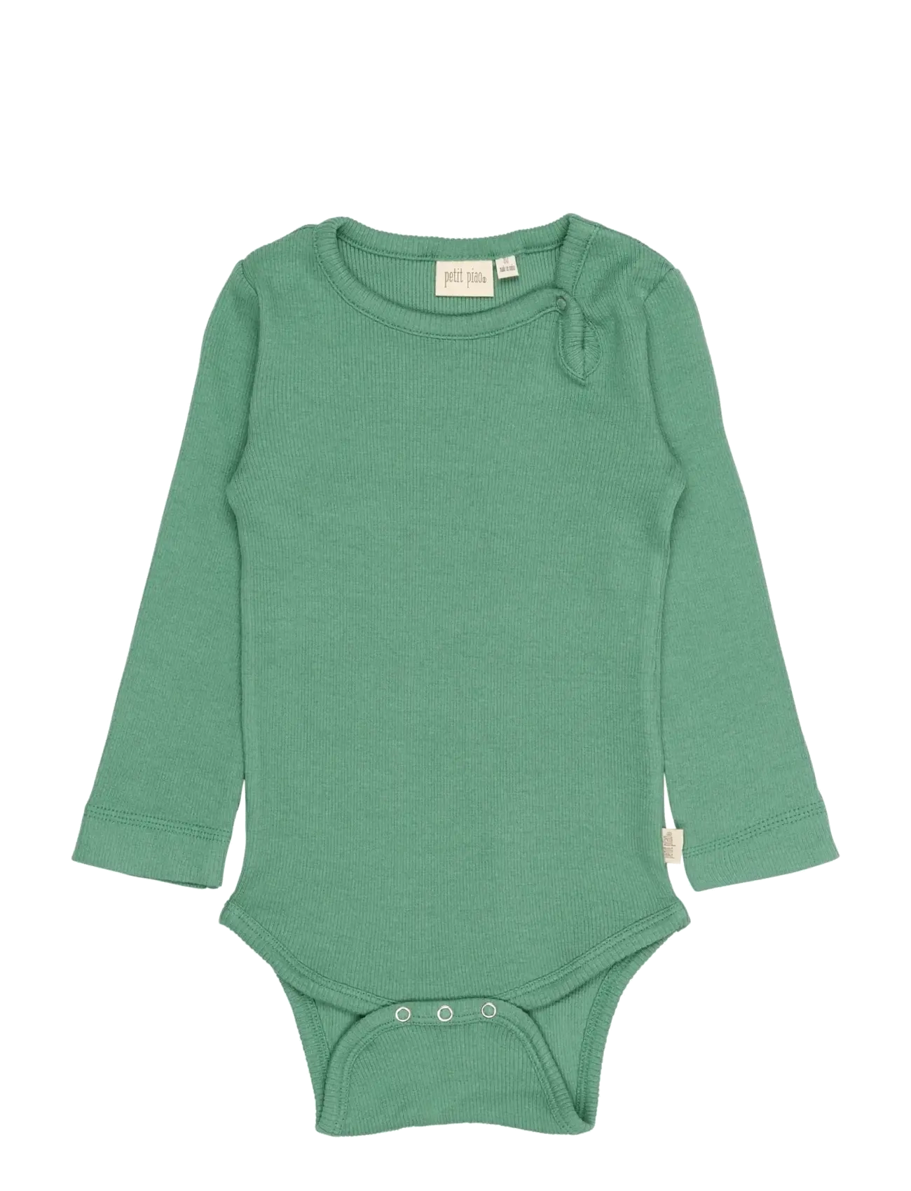 Petit Piao Ppstone L_S Body, 62, Green, Bodys > Langærmede, Børn