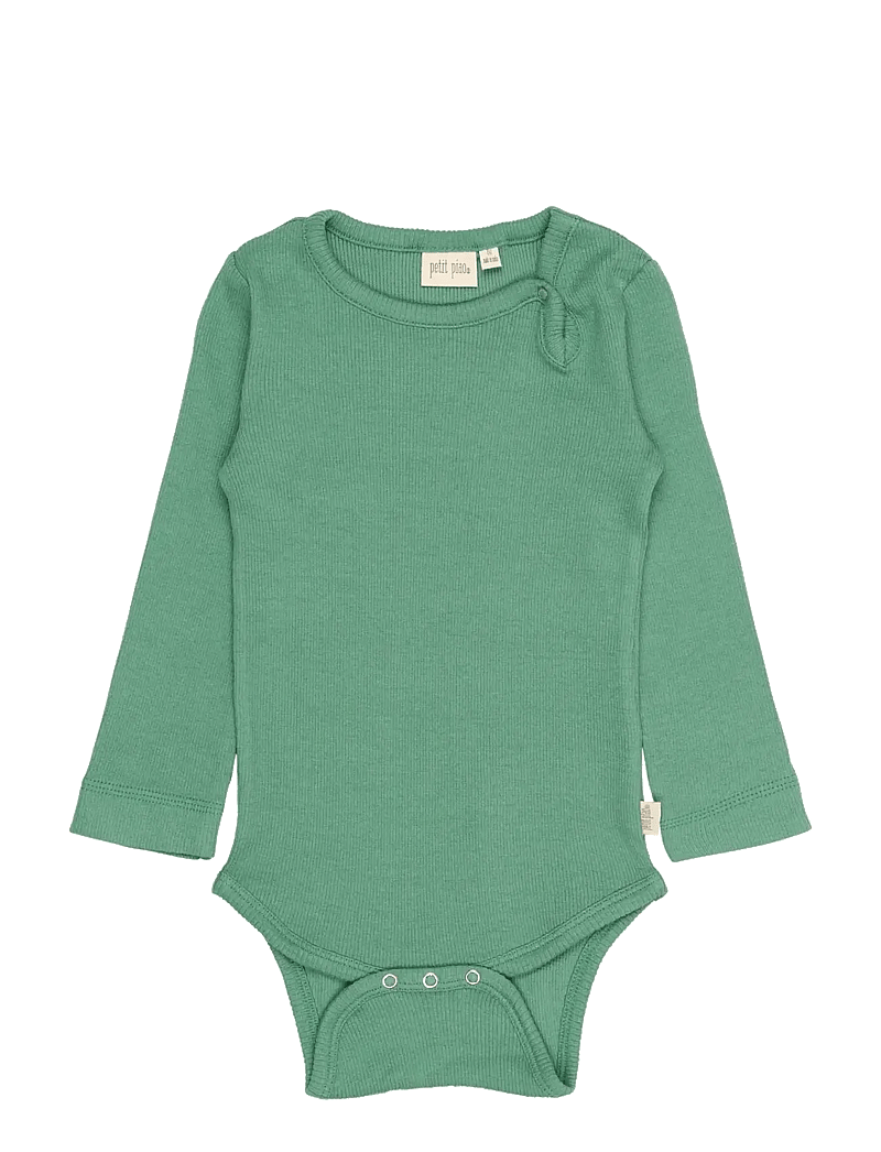 Petit Piao - PPStone L_S Body - langärmelige bodys - frosty spruce - 0