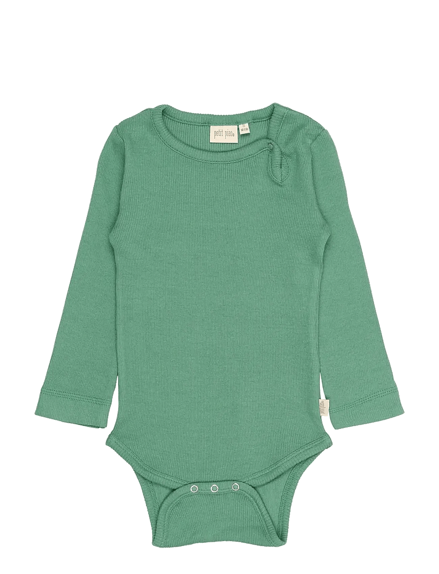Petit Piao - PPStone L_S Body - pikkade varrukatega bodid - frosty spruce - 0