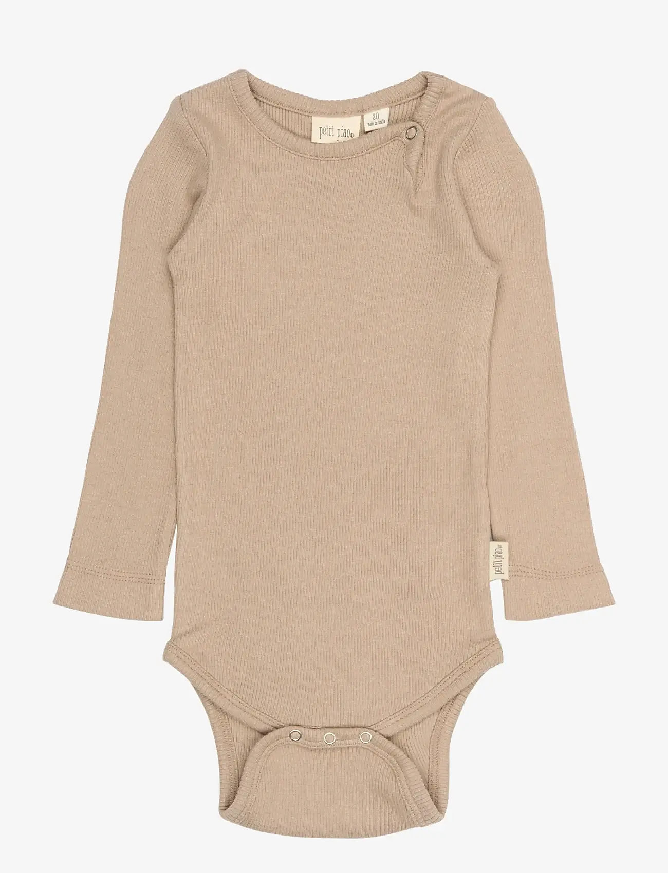 Petit Piao - PPStone L_S Body - langærmede bodyer - ginger snap - 0