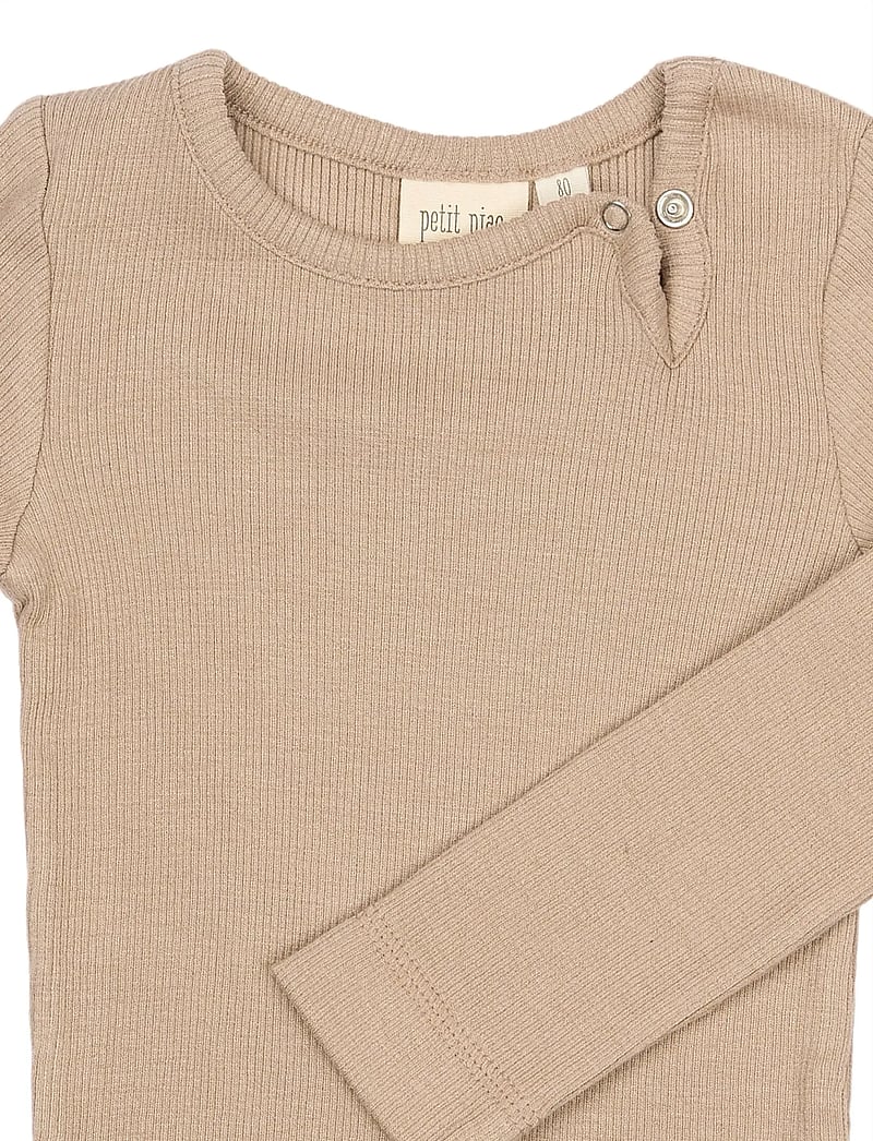 Petit Piao - PPStone L_S Body - langærmede bodyer - ginger snap - 2