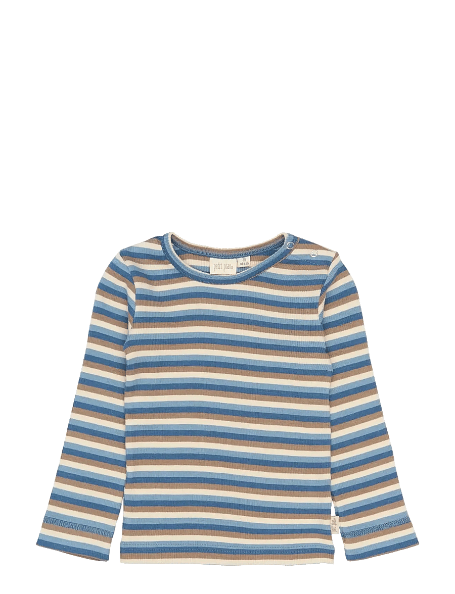 Petit Piao - PPSong L_S Tee - langærmede t-shirts - infinity multistriped - 0