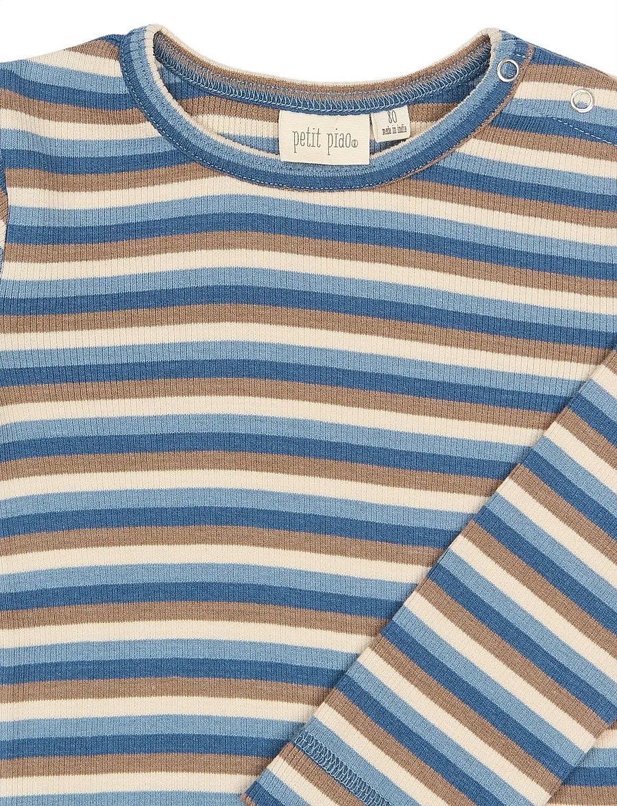 Petit Piao - PPSong L_S Tee - langærmede t-shirts - infinity multistriped - 2