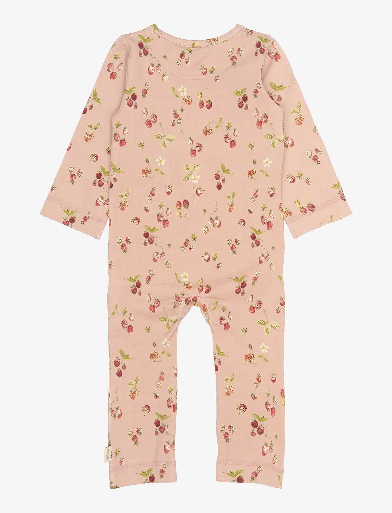 Petit Piao - PPStar L_S Jumpsuit - pikkade varrukatega - misty rose strawberry aop - 1