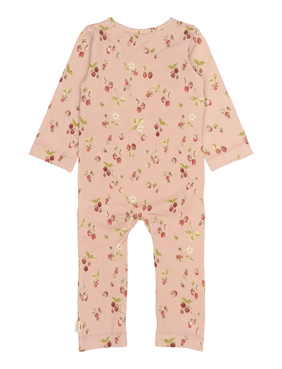 Petit Piao - PPStar L_S Jumpsuit - langerma - misty rose strawberry aop - 1