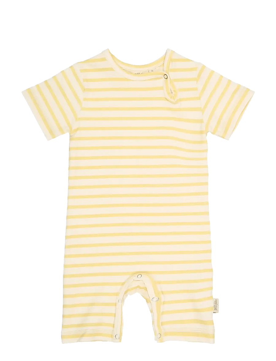 Petit Piao - PPSun S_S Jumpsuit - lühikeste varrukatega - dusky citron striped - 0