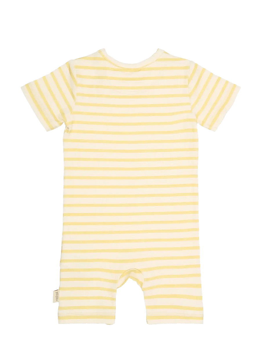 Petit Piao - PPSun S_S Jumpsuit - lühikeste varrukatega - dusky citron striped - 1