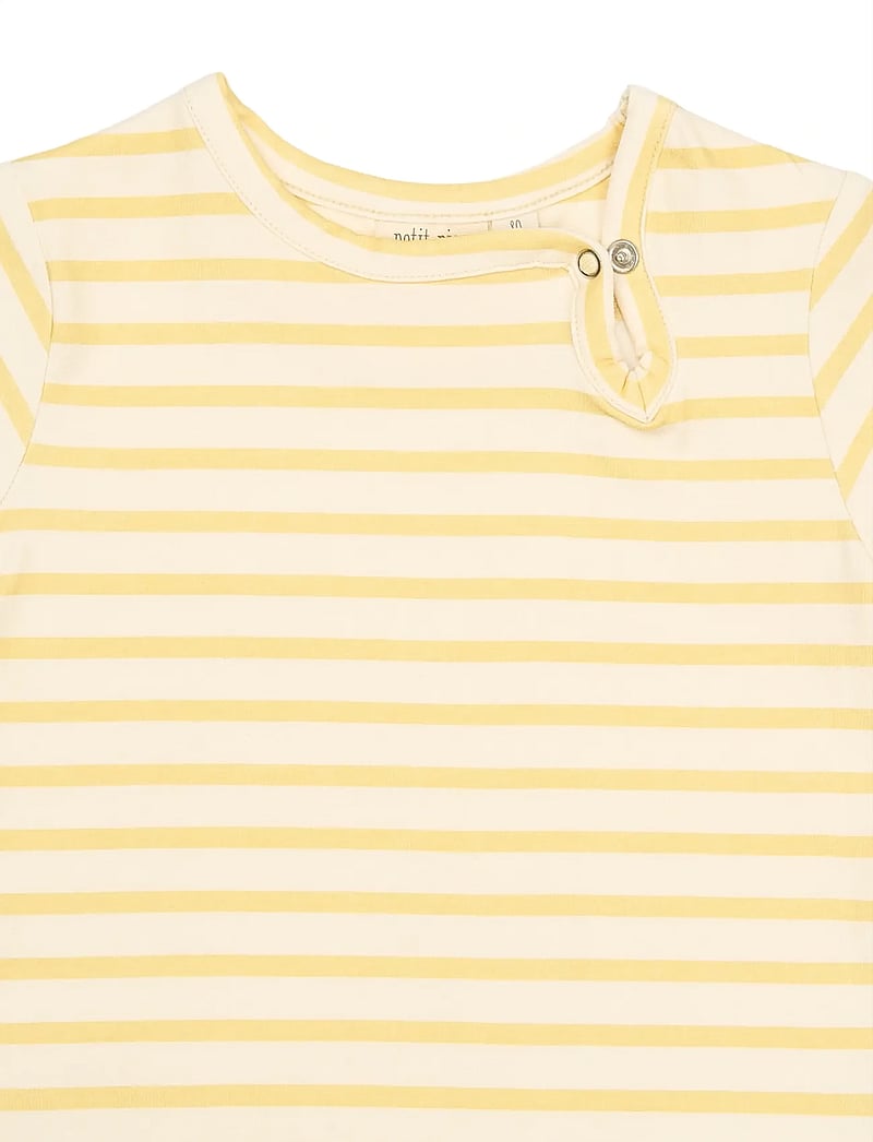 Petit Piao - PPSun S_S Jumpsuit - kortærmede heldragter - dusky citron striped - 2
