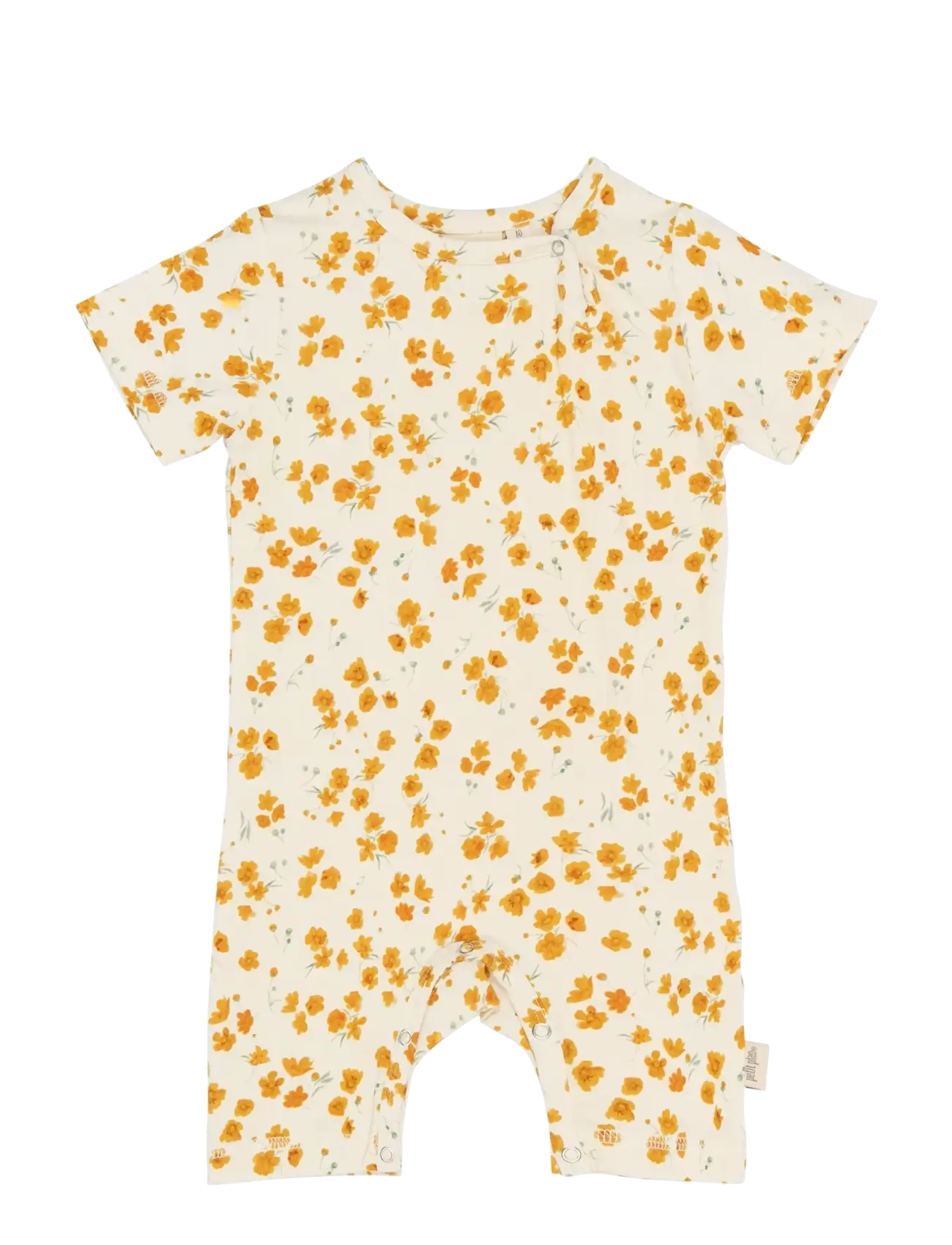 Petit Piao PPSun S_S Jumpsuit - Petit Piao - EGGNOG BUTTERCUP AOP / yellow