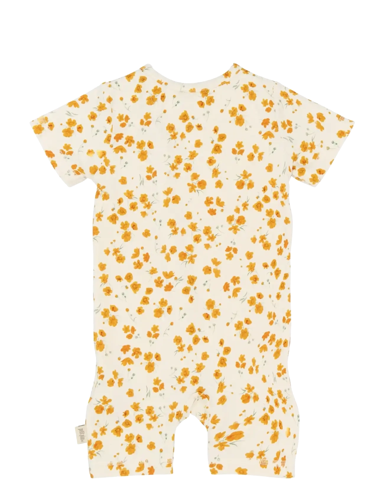 Petit Piao - PPSun S_S Jumpsuit - kurzärmelig - eggnog buttercup aop - 1