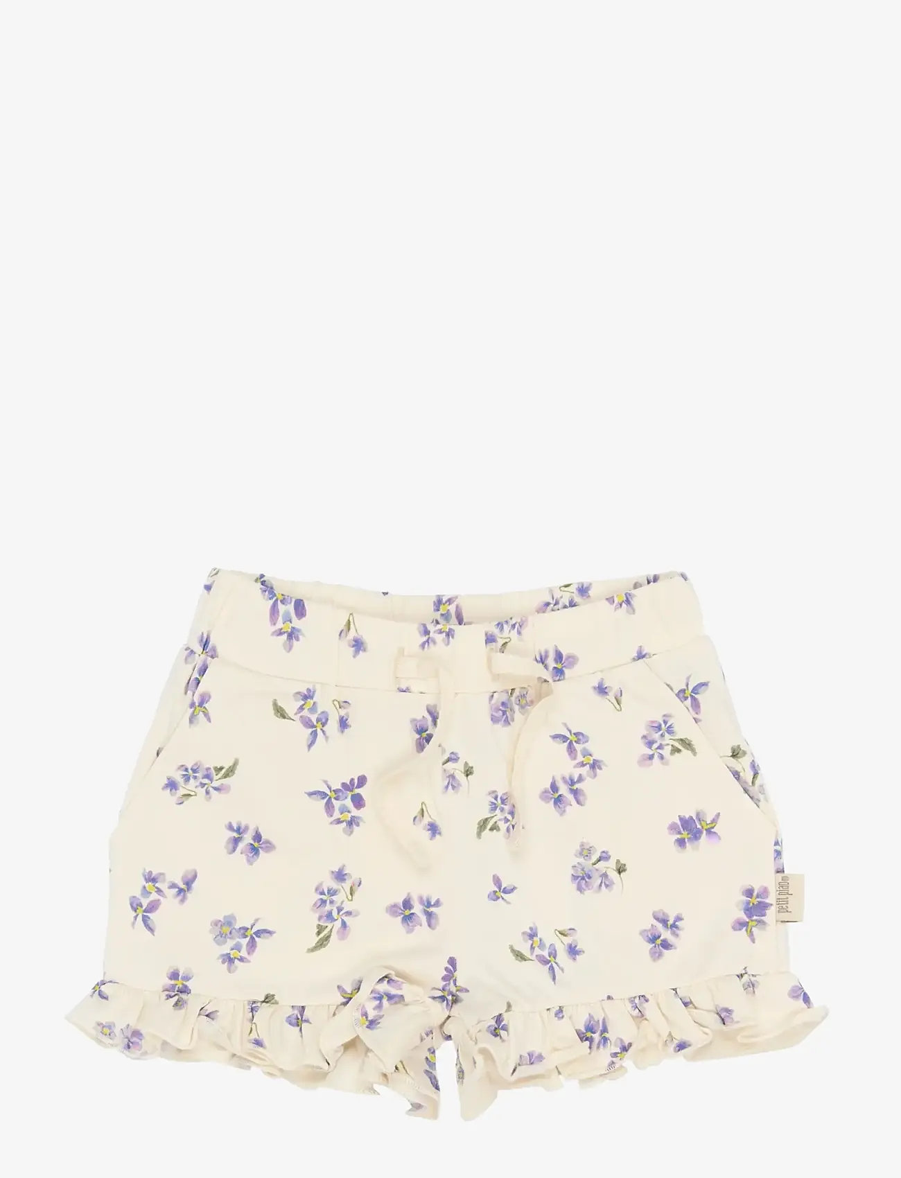 Petit Piao - PPStar Shorts Frill - casual shorts - eggnog viola aop - 1