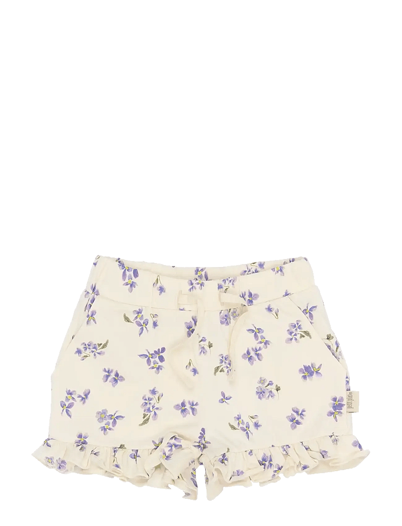Petit Piao - PPStar Shorts Frill - casual shorts - eggnog viola aop - 1
