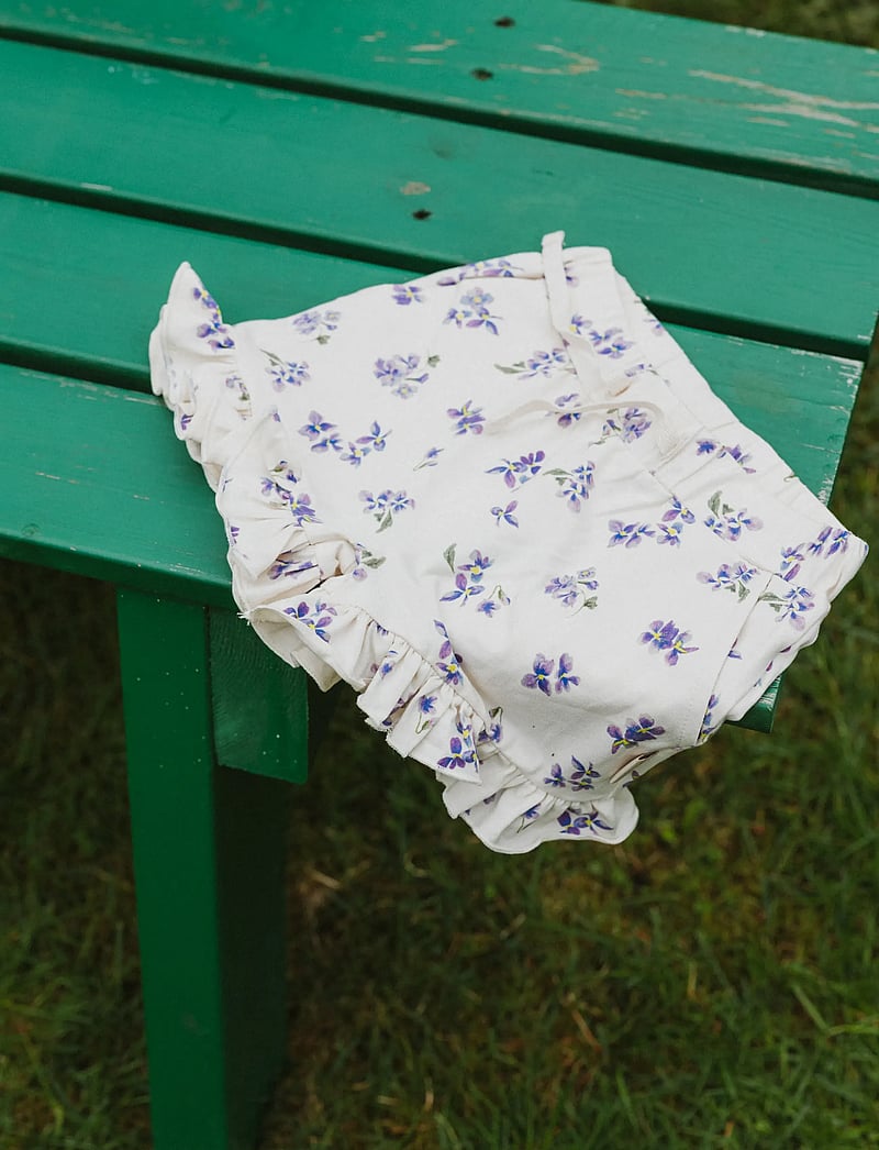 Petit Piao - PPStar Shorts Frill - casual shorts - eggnog viola aop - 3