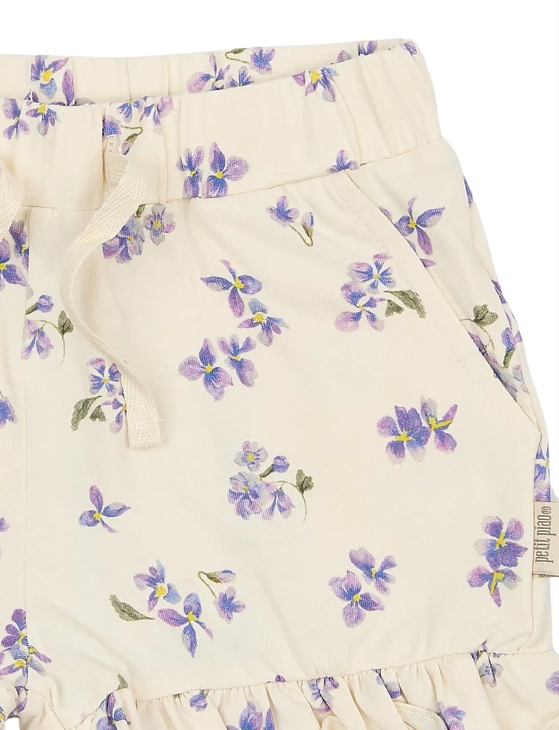 Petit Piao - PPStar Shorts Frill - casual shorts - eggnog viola aop - 4