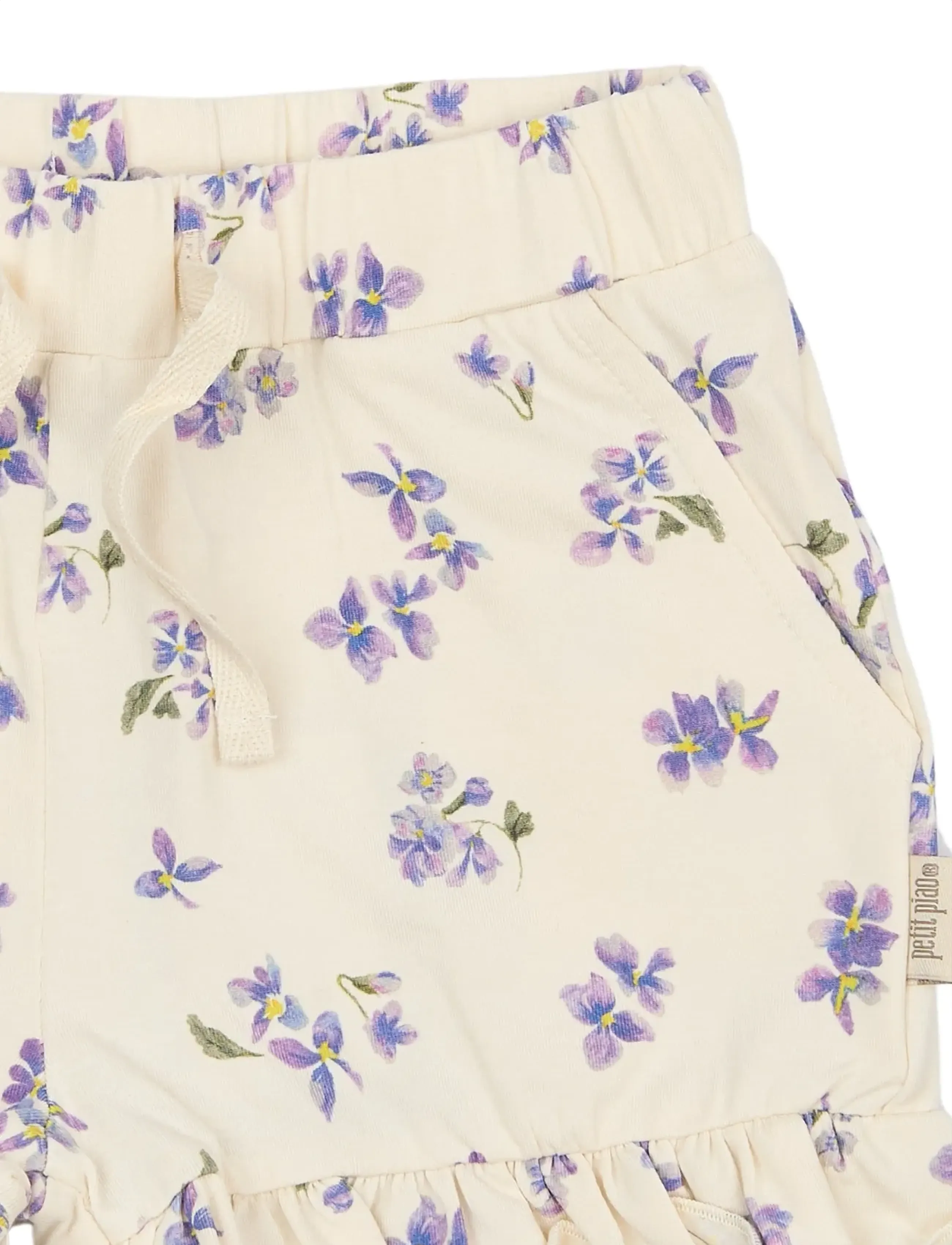 Petit Piao - PPStar Shorts Frill - casual shorts - eggnog viola aop - 4