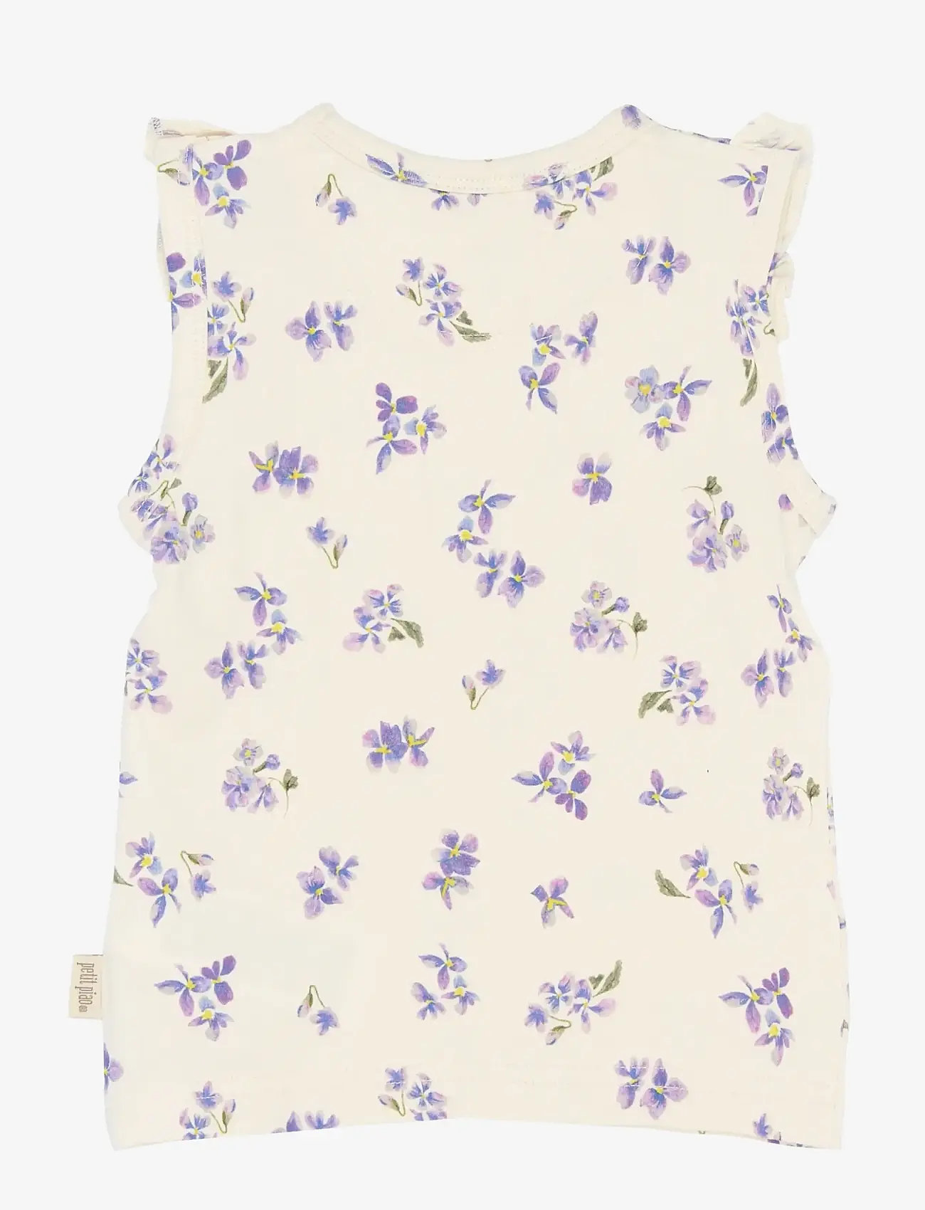 Petit Piao - PPStar S_L Tee - Ærmeløs undertrøje - eggnog viola aop - 2