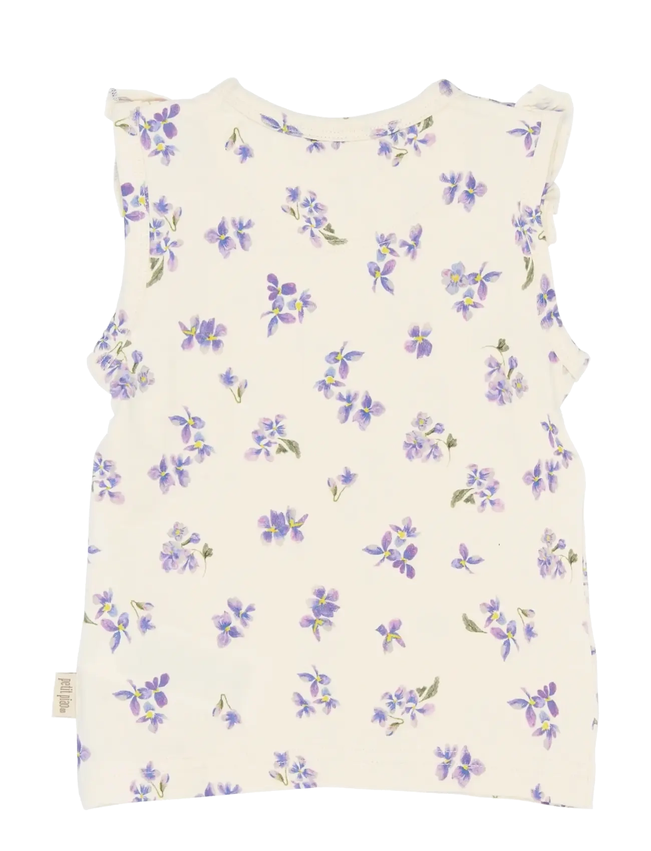 Petit Piao - PPStar S_L Tee - Õlapaeltega topid - eggnog viola aop - 2
