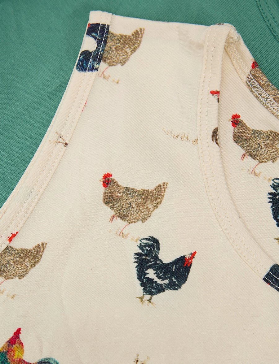 Petit Piao - PPStar Boys Undershirt 2-pack - tanktops - eggnog rooster aop - 2
