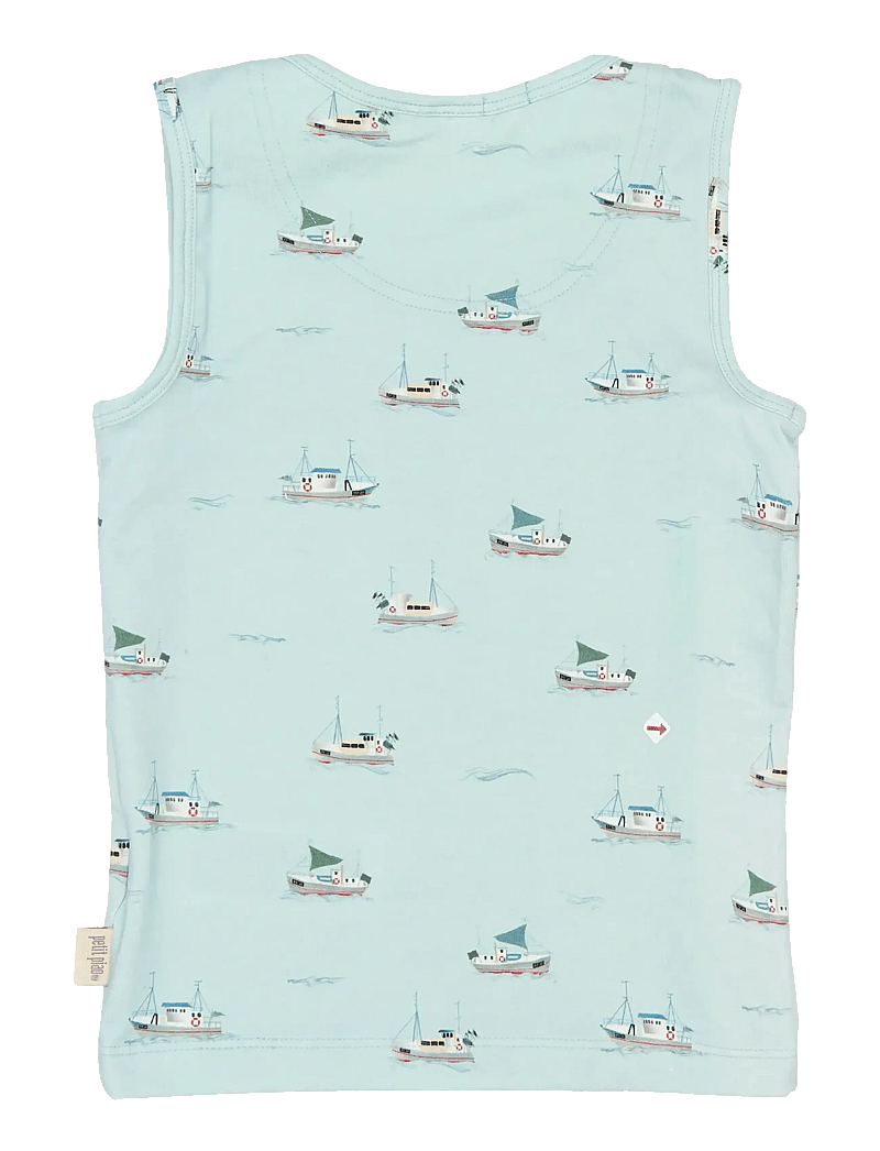 Petit Piao - PPStar Boys Undershirt 2-pack - Õlapaeltega topid - illusion blue boat aop - 1