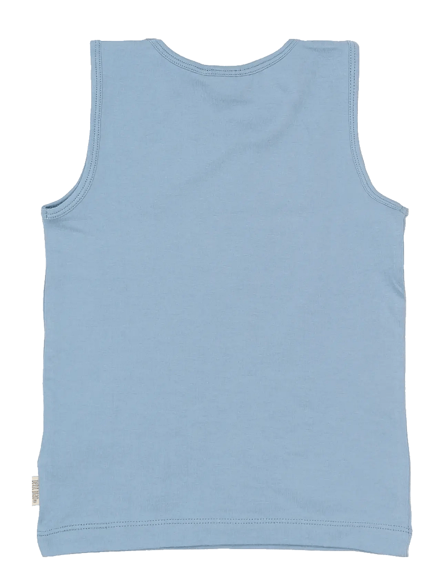 Petit Piao - PPStar Boys Undershirt 2-pack - tanktops - illusion blue boat aop - 2