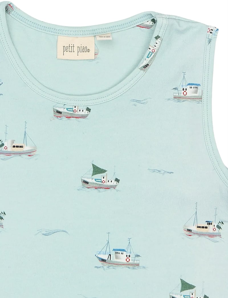 Petit Piao - PPStar Boys Undershirt 2-pack - Õlapaeltega topid - illusion blue boat aop - 4